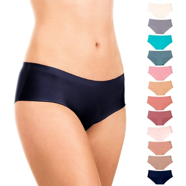 Intimates Women's Soft Breathable 100% Cotton Bikini Assorted Colors 12 Pack